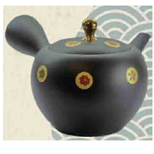 常滑焼 急須 昭萌作「金ドット春秋」330ml (セラメッシュ茶こし)