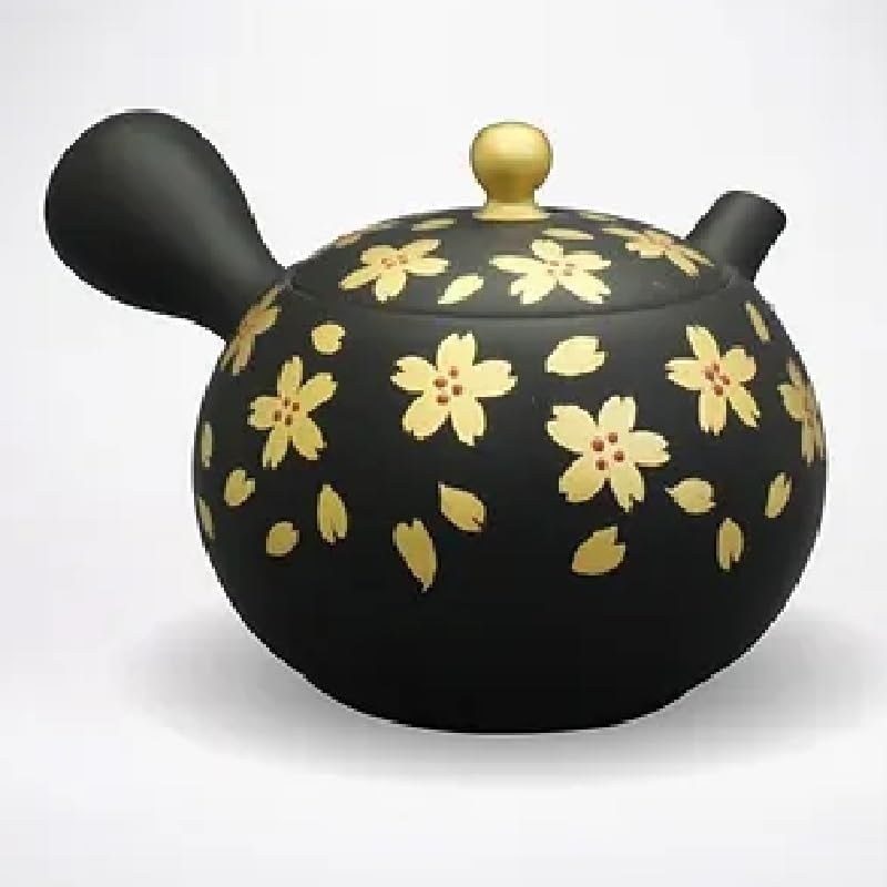 常滑焼 急須 昭萌作「金桜金摘み」200ml (セラメッシュ茶こし)