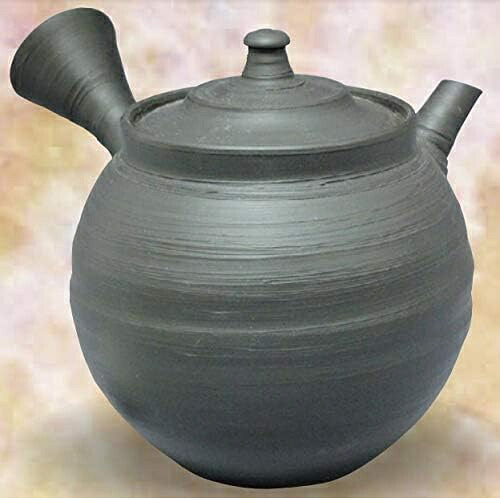 常滑焼 急須 風月作「黒 筋引っ張ること」250ml (陶茶こし)
