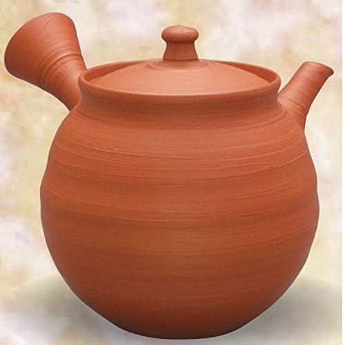常滑焼 急須 風月作「朱 筋引っ張ること」250ml (陶茶こし)