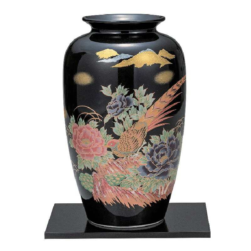 楽天市場】九谷焼 8号カメ寸胴花瓶 金箔木立連山に鶴 130550 : ギフト