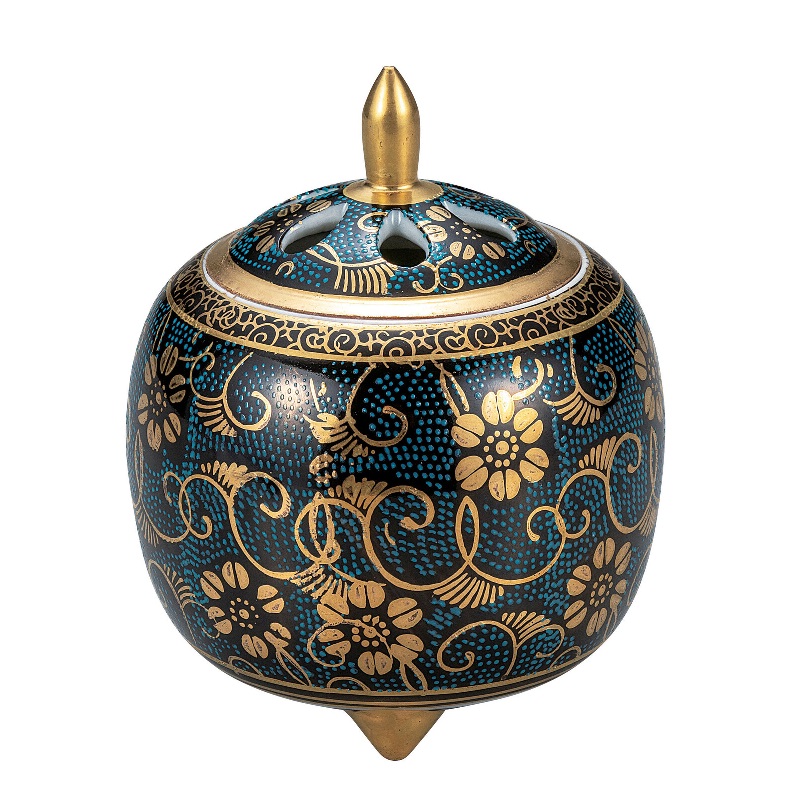 楽天市場】九谷焼 3.5号香炉 青粒鉄仙＜香炉 仏具 人気 ギフト 贈り物