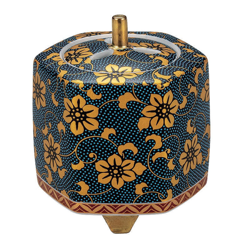 楽天市場】九谷焼香炉 本金青粒鉄線 佐伯信平作【当日出荷可能】【送料