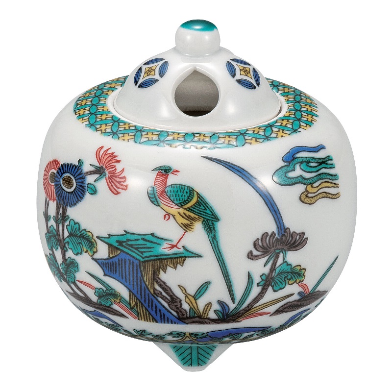 楽天市場】九谷焼 香炉 古九谷花鳥 3.2号香炉 香器 仏具 陶器 : 九谷焼