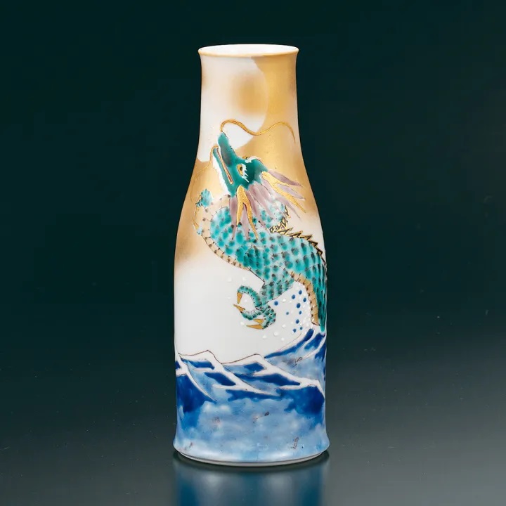 九谷焼 高聡文 7号花立て 翔龍