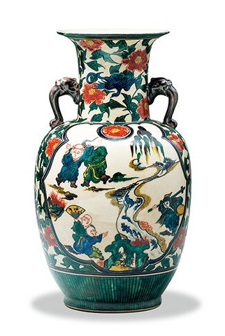 楽天市場】九谷焼 古九谷風五彩手龍壺＜花瓶 花器 人気 ギフト 贈り物