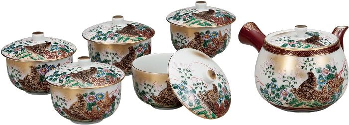 九谷焼 蓋付茶器 本金うずら＜九谷焼 和食器 鉢 小鉢 人気 ギフト セット 贈り物 結婚祝い/内祝い/お返し＞｜七to八-Seven to eight-