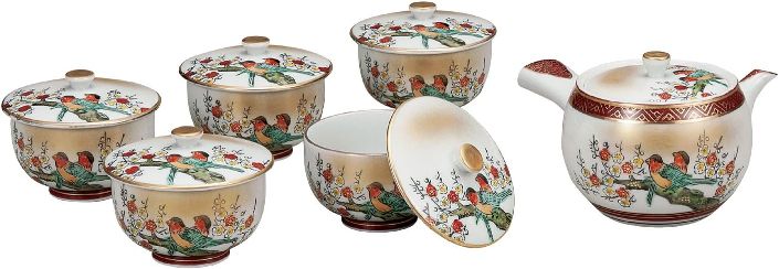 楽天市場】九谷焼 蓋付茶器揃 金花詰/幸洋窯 ＜送料無料 和食器 湯呑