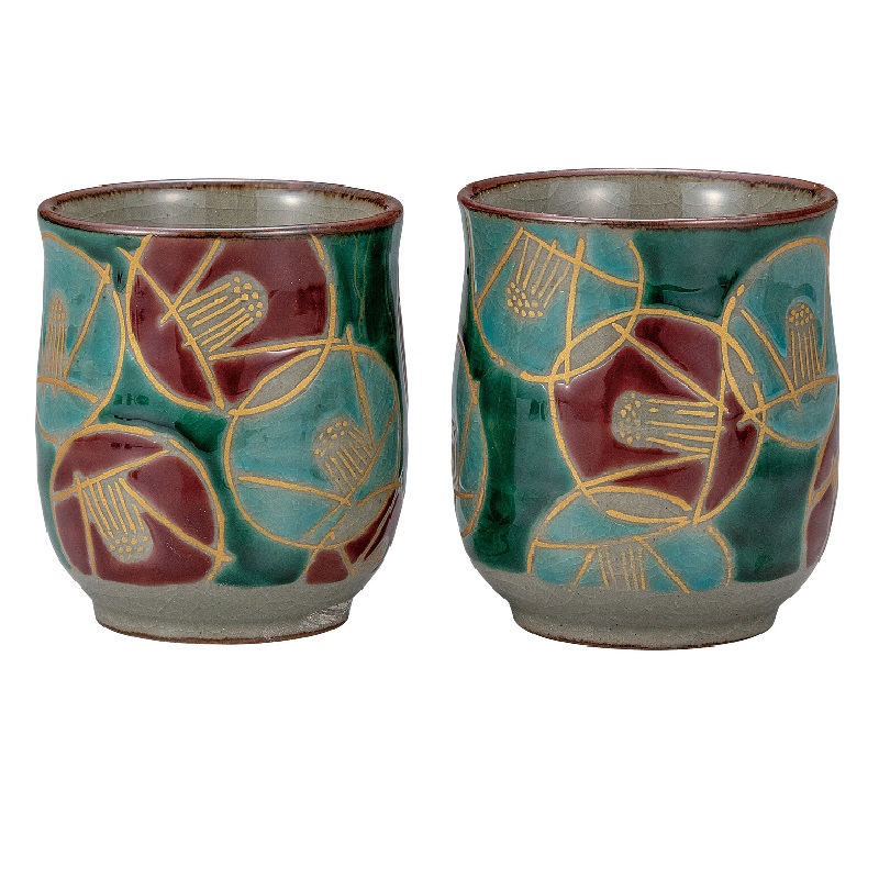 楽天市場】九谷焼：天啓赤絵魚網文湯呑・須田菁華《湯呑》 : 和食器の