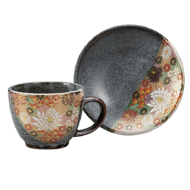 楽天市場】九谷焼 美山窯切立カップ＆ソーサー 京山茶花 63-065