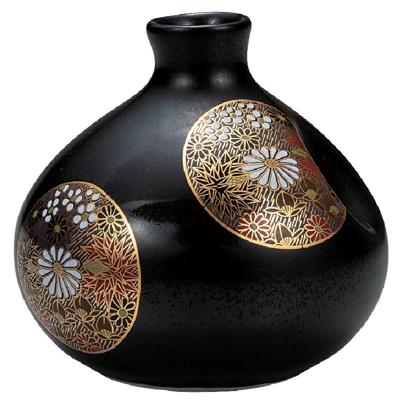 楽天市場】仲田錦玉 九谷焼3.6号花瓶 渦打青粒盛金蔦文唐草 [花器