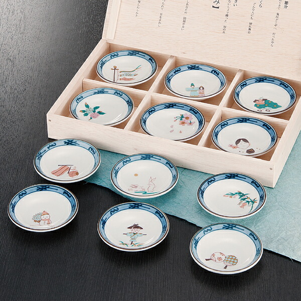 楽天市場】九谷焼 3.2号皿揃 時代画 ＜和食器 皿 小皿 豆皿 人気