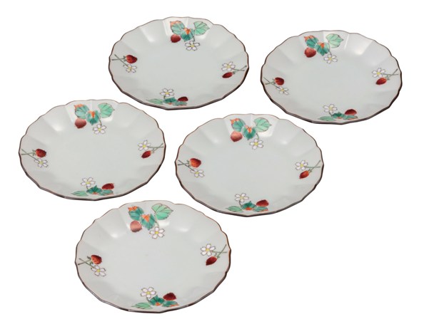 楽天市場】九谷焼 4.2号皿揃 いちご / 平野由佳 ＜送料無料＞和食器 皿
