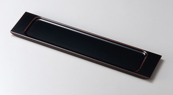 木製越前塗り　尺6もてなしトレー　溜｜漆器　久太郎