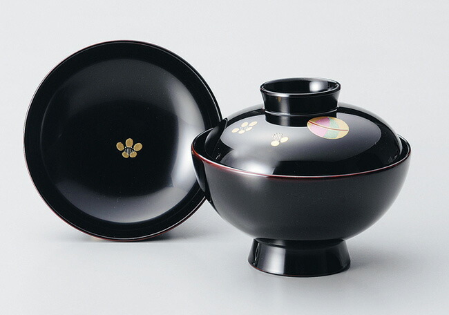 楽天市場】越前漆器 木製吸物椀 花丸蒔絵 5客 : 漆器 久太郎