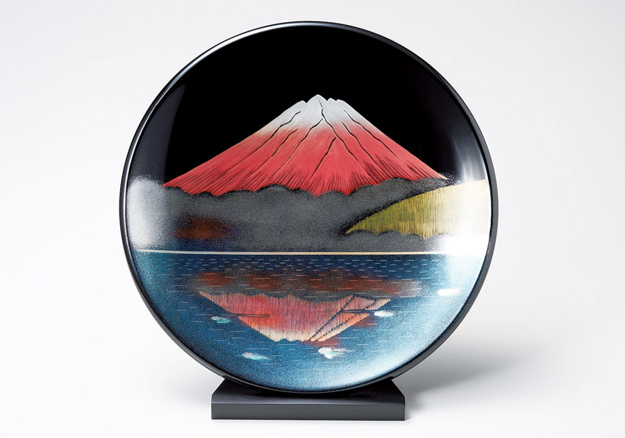 博古堂　木製漆器　飾り皿 博古堂 木製漆器 飾り皿