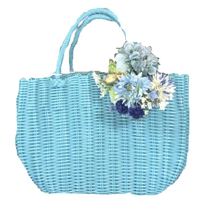 籠バッグ カゴバッグ かごバッグ お買い物カゴ 35 17センチ カゴバック 籠バック かごばっく 実用的 トート エコバッグ 軽い マチ広め 大容量 お花 ブルー 青 女性 おしゃれ かわいい 可愛い 大人可愛い 誕生日プレゼント 夏祭り 浴衣 夏 海 お買い物 送料無料 Rvcconst Com