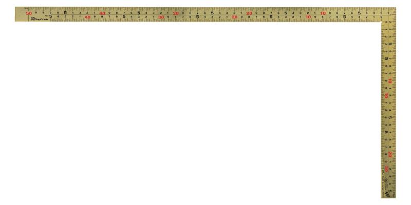 金鷲(Kinwashi) 金曲尺 50cm 厚手広巾 高耐久 墨をはじく 快段目盛 G-50CKD