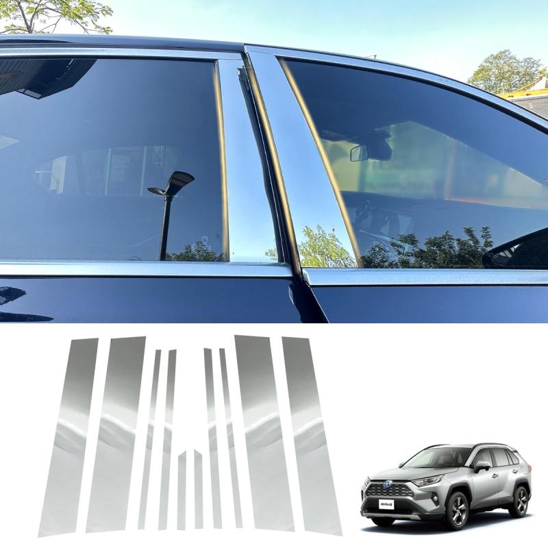 トヨタ に適用 新型4 XA50系（2019年4月～） 専用設計 Bピラー ガーニッシュ サイドバイザー装着不可 保護カバー 10点セット