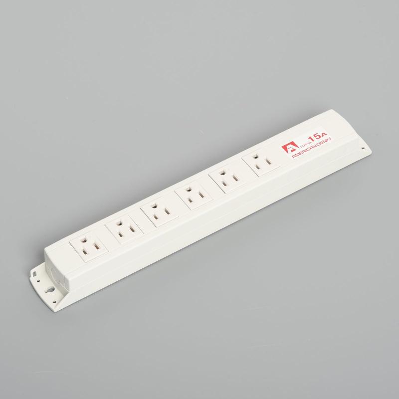アカン電機 平刃形OAタップ6個コード無 125V KU1230