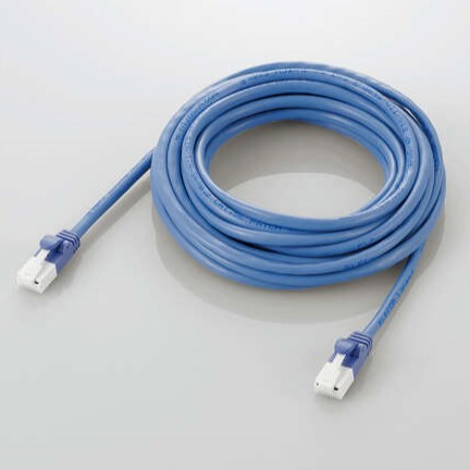 新品 ELECOM LD-CTT/BU5/RS LANケーブル 5M 有線LAN Cat5e LANケーブル(スタンダード・ツメ折れ防止)