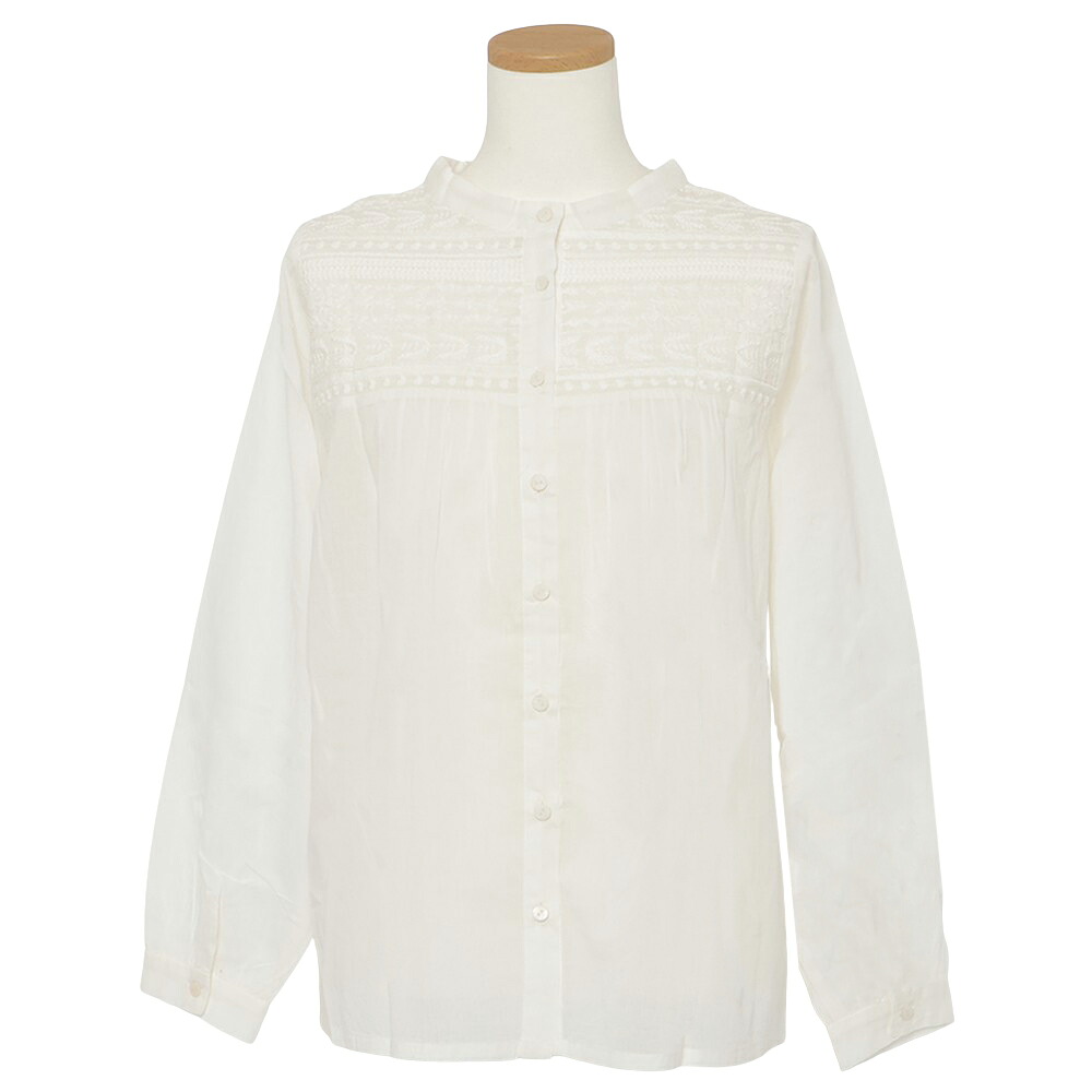 楽天市場】リネンバンドカラーブラウス オフホワイト : キャトル