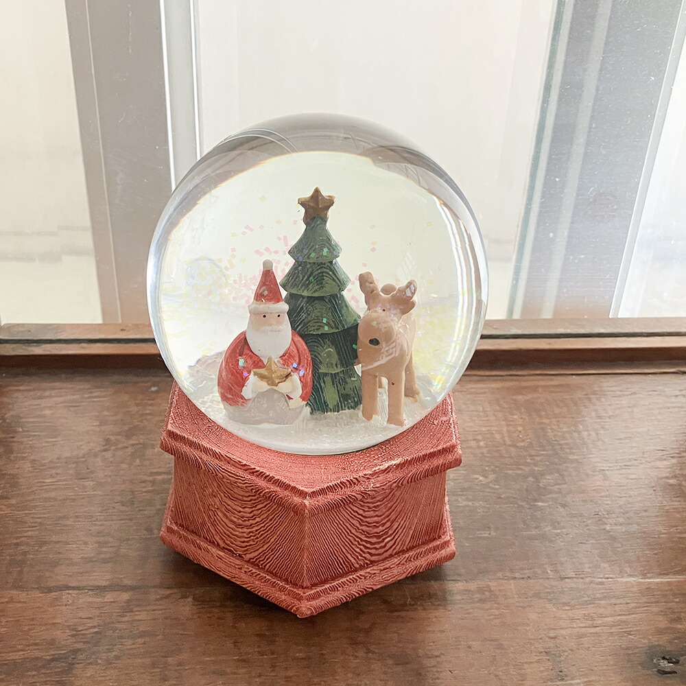 楽天市場】お求めやすくなりました！・スノードームオルゴールサンタ