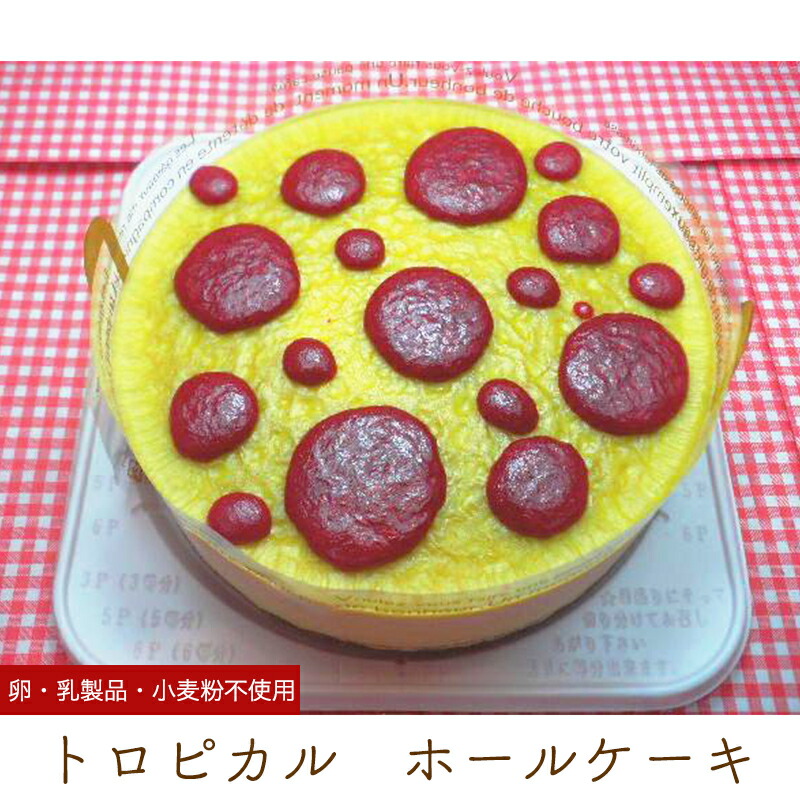 アレルギー対応 トロピカル 5号 15cm きらら バースデーケーキ ホール 乳 卵 小麦を使用していないスイーツ 誕生日ケーキ 色々な ホール