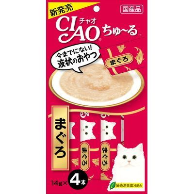 楽天市場】いなば 猫用 チャオちゅーる 乳酸菌入り まぐろ14g×4