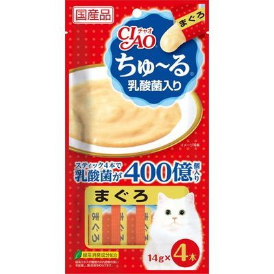 楽天市場】いなば 猫用 チャオちゅーる 乳酸菌入り まぐろ14g×4