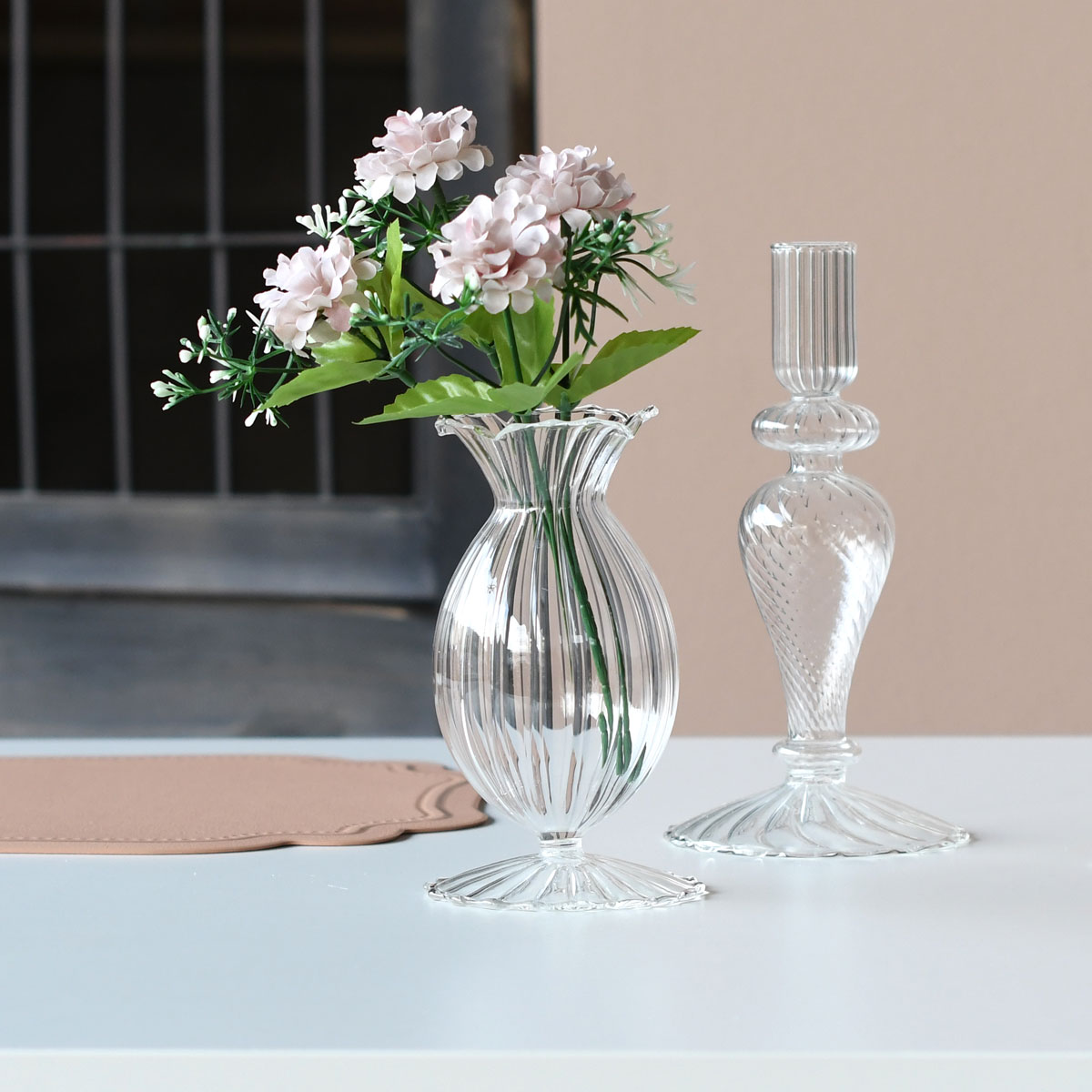 楽天市場】AMELIA Glass ガラススタンドフラワーベース 3007 : 食器