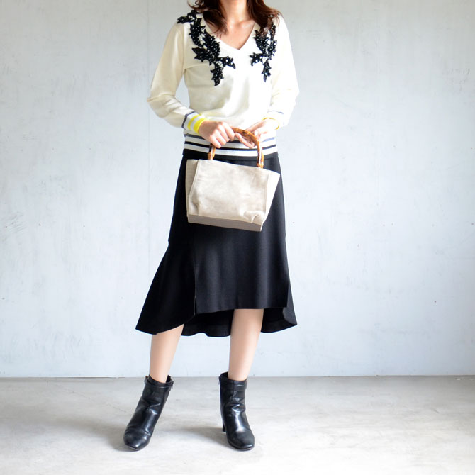 Cachellie カシェリエ スエードクロス バンブーハンドル２ＷＡＹ御徒面子【CACHELLIE カシェリエ レディース流行り物 お上さん ハンドバック トートバッグ ショルダーバッグ】