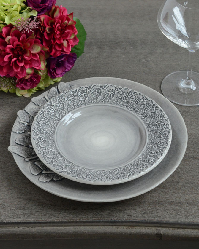 マテュース　MATEUS フルレース プレート　6枚セット　21cm MATEUS(マテュース) ｜レースプレート 21cm グレー