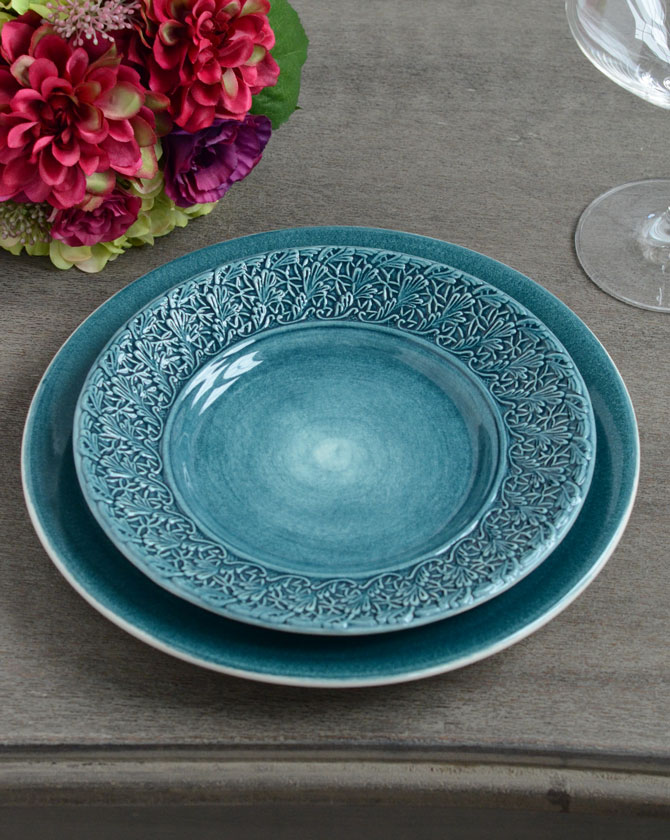 マテュース　MATEUS フルレース プレート　6枚セット　21cm MATEUS(マテュース) ｜レースプレート 21cm グレー