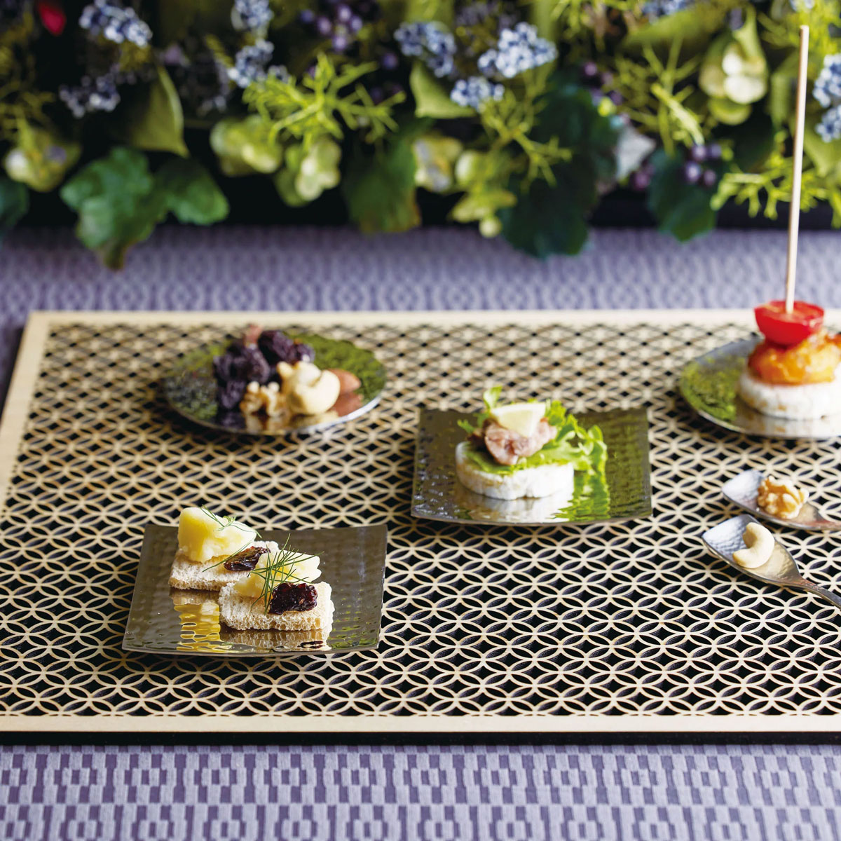 【取り寄せ商いもの】ひのき事こまか膳 長角 七宝 大【日本製】 38140【和食器 木製 日本製 ひのき 昼食会つや消し プレイスマット 昼食会つや消し 早見表つや消し】