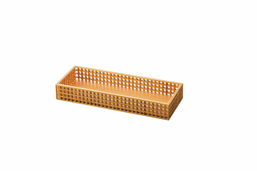 【送料無料】新 細目(ささめ)格子盛器 長角 27583 17-132-02 【用美 Youbi 和食器 和モダン おしゃれ おもてなし 業務用 演出小物 杉 木製 料理箱 料理皿 天然素材】