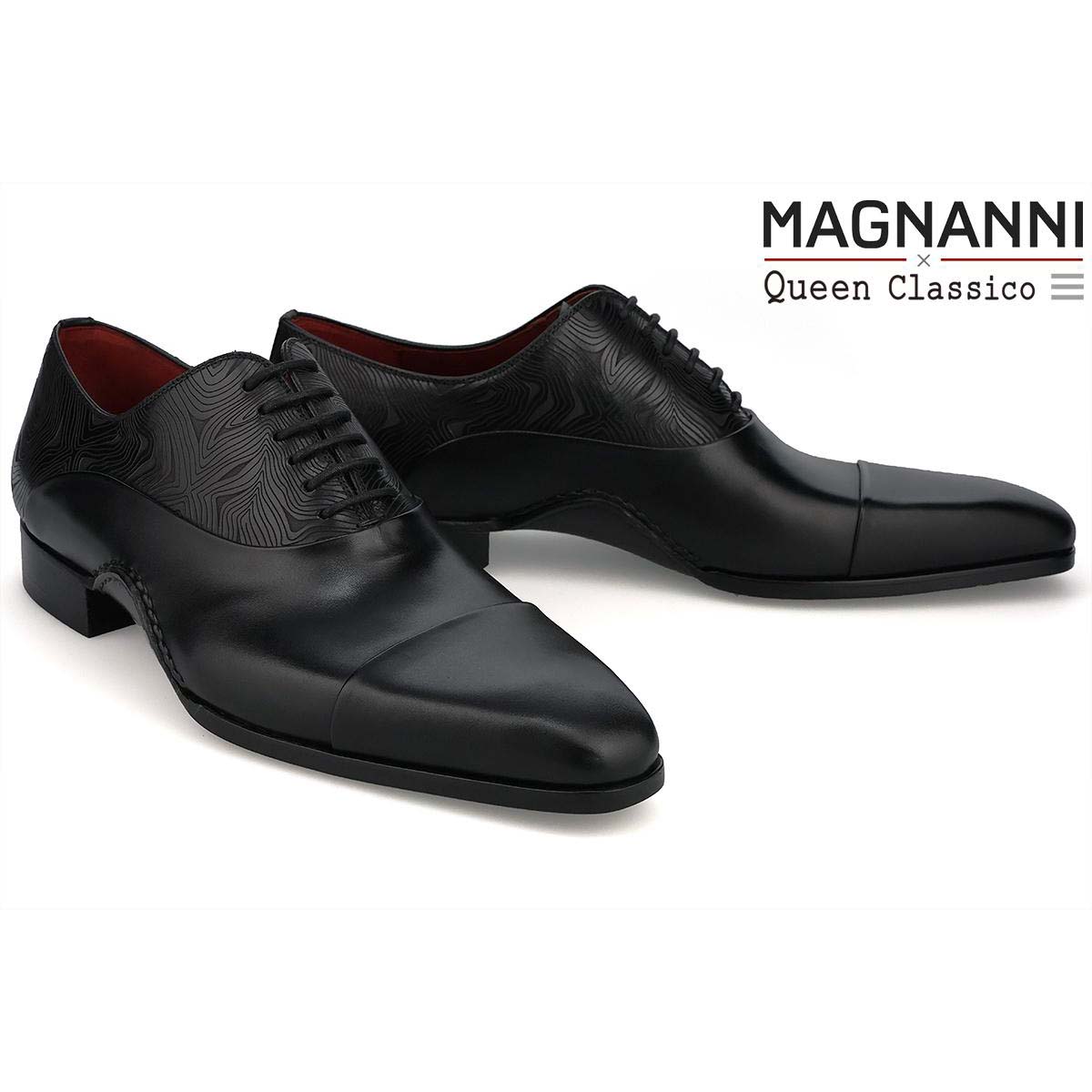 【クインクラシコオリジナルモデル】 マグナーニ オックスフォード メンズ 本革 ドレスシューズ スペイン製 ブラック MAGNANNI 25669 パーティー