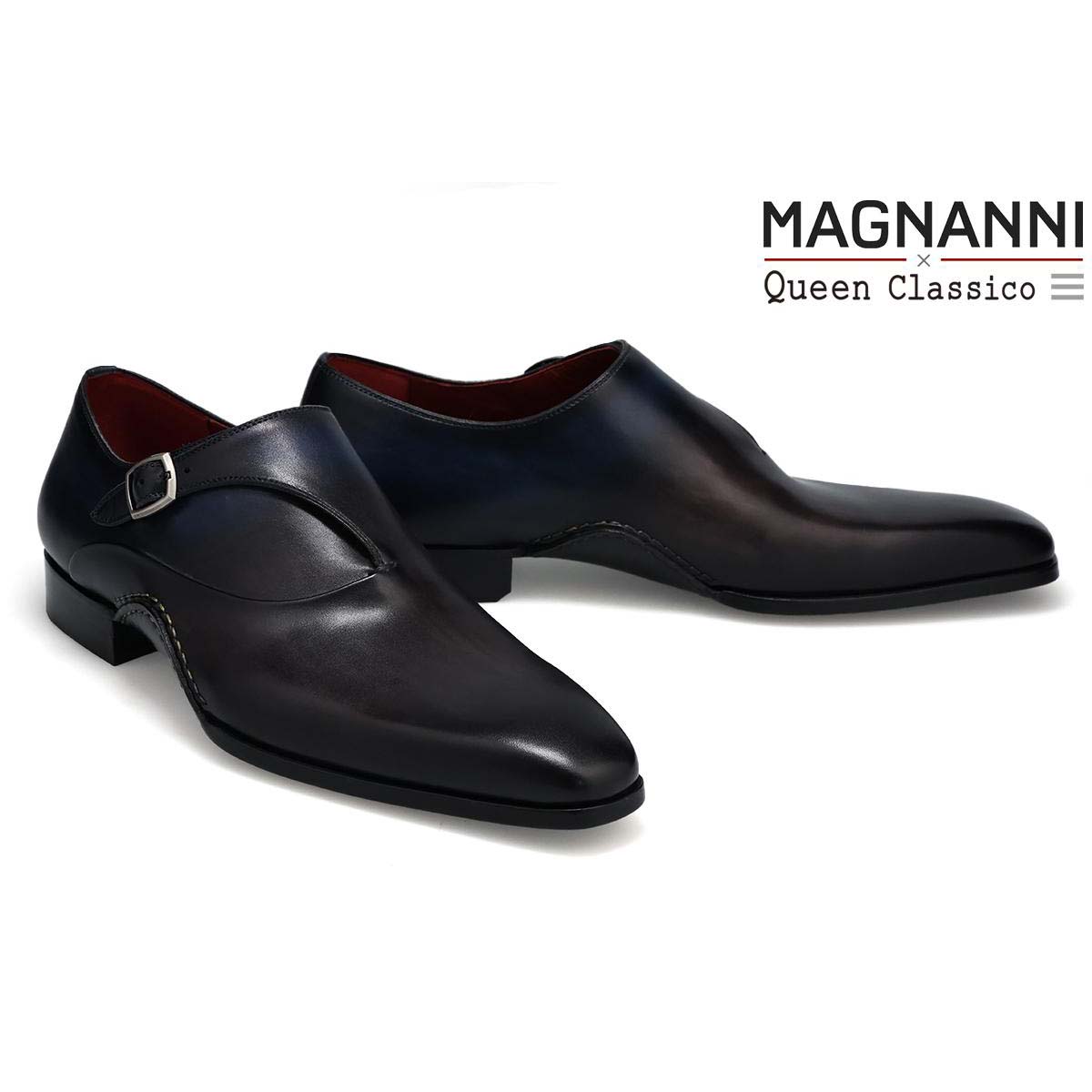 MAGNANNI マグナーニ 革靴 オパンカ シングルモンク メンズ ブラック 本革 カーフレザー ドレス スペイン製 26087 パーティー