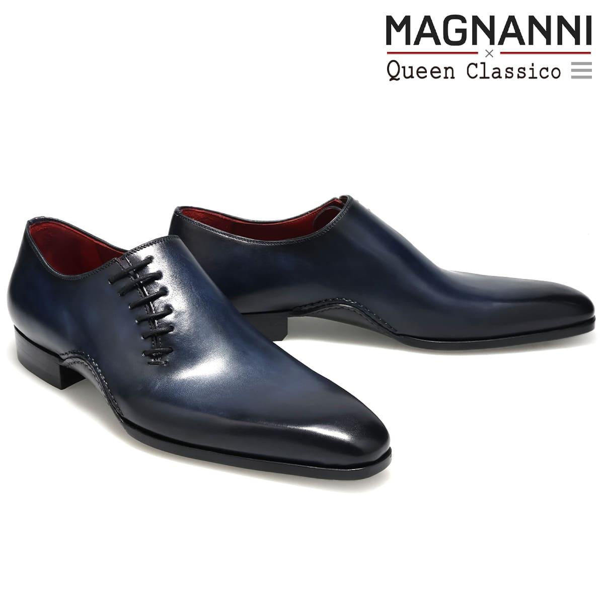 マグナーニ / MAGNANNI サイドレース スペイン製 26303 ネイビー ホールカット オックスフォード 特別 エレガンス モダン