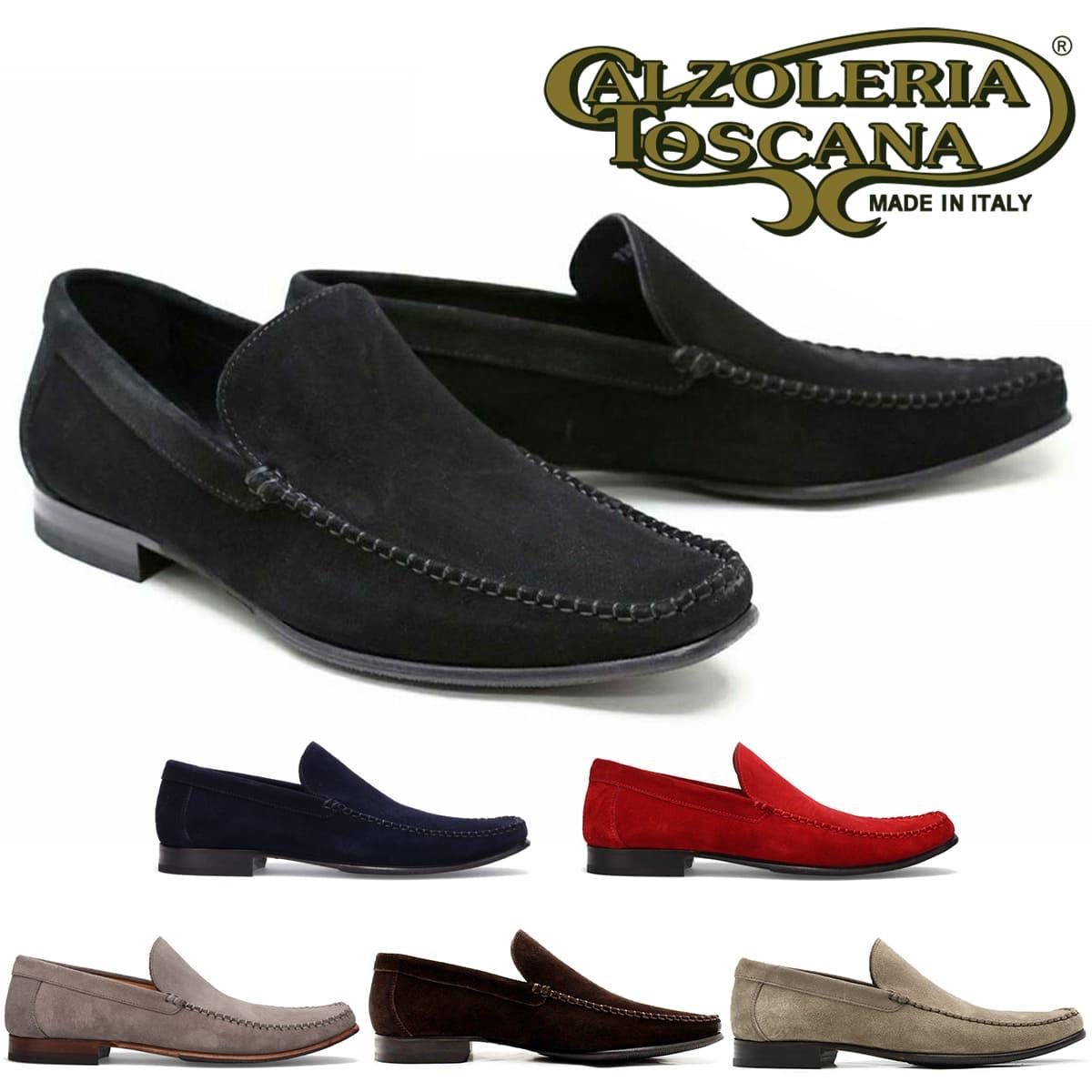 【25日限定！エントリー＋RカードでPt15倍】 【平日10時までのご注文で即日出荷！】 スリッポン メンズ 本革 ブラック 靴 カルツォレリア トスカーナ モカシン スエード レザー ビジネス ドレス カジュアル ローファー イタリア製 Calzoleria Toscana 7205s パーティー画像