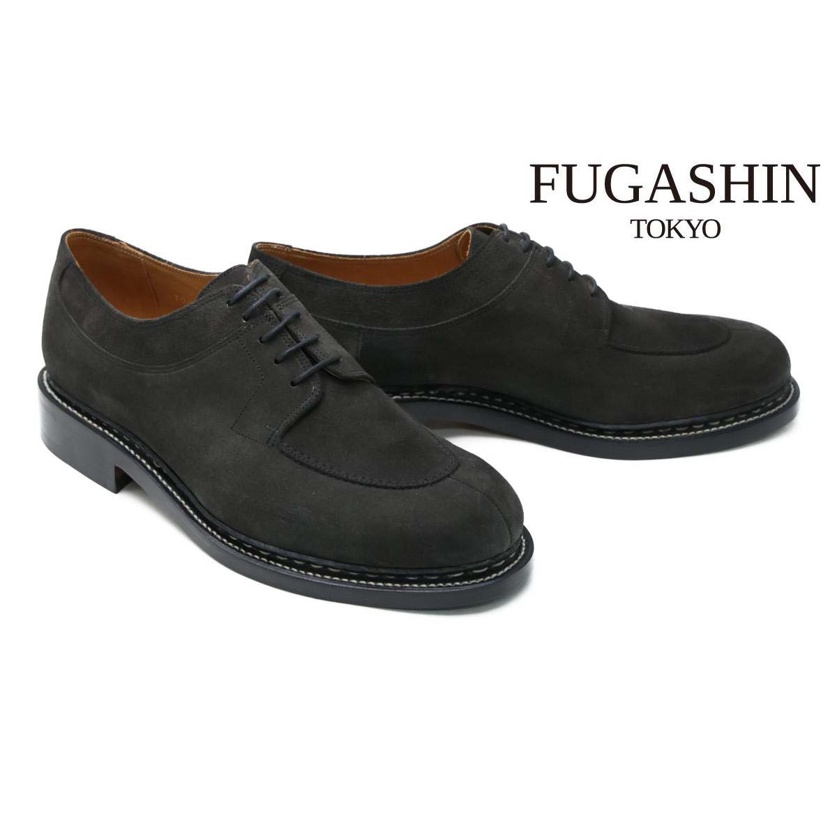 フウガシン Uチップ メンズ 本革 ドレスシューズ カジュアルシューズ グレー FUGASHIN tojotei パーティー