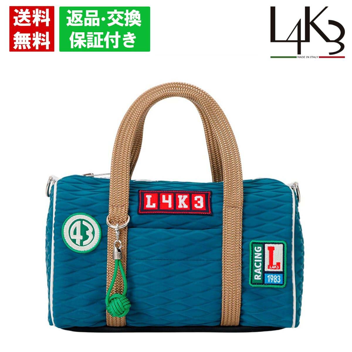 【平日14時までのご注文で即日出荷！】 レーク バッグ ボストンミクロ イタリア製 L4K3 boc-1183pa 定番 ミニ 鞄 ブルー 37,895円