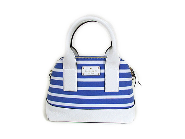 【スペシャル】kate spade ケイトスペード ２WAY 斜め掛け バッグ スモール ジェニー サウスポート アベニュー ファブリック ブルーストライプ【新品】kate spade バック Small Jenny (WKRU3076) Southport Avenue fabric azrbl/mgnl｜Queen Collection