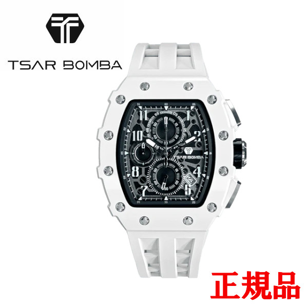 定め事品 TSAR BONBA サーボンバ Elemental Series-Bio-ceramic Quartz Watch エレメンタルシリーズ-バイオセラミッククォーツウォッチ 石英 メンズウオッチ 貨物輸送無料 結核症8204B-01 ラッピング無料