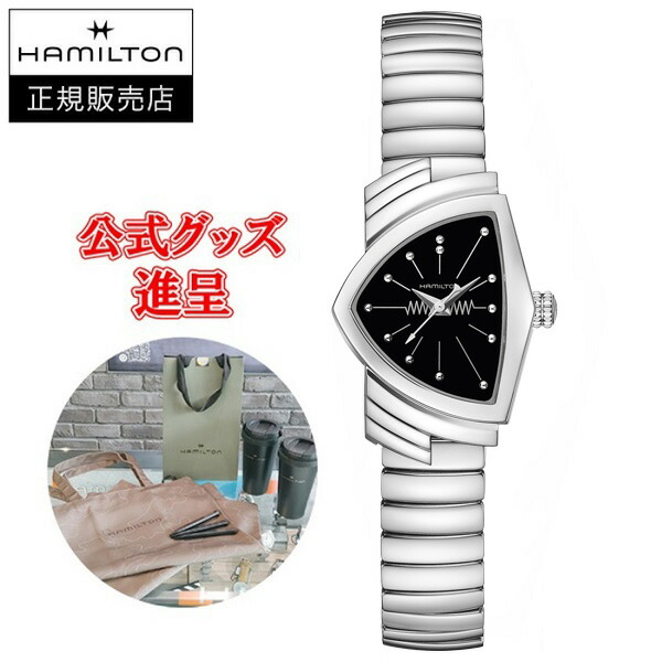 【5%OFF クーポン！5月1日 00:00 ～5月7日9:59】 【フランス製高級レザーバンド進呈/最大24回払い無金利/豪華ノベルティ】 国内正規品 HAMILTON ハミルトン ベンチュラ S Quartz クオーツ レディース腕時計 H24211130