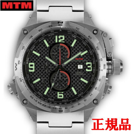 【最大限度24回必要経費まで無利息】MTM エムティーエム Cobra Silver - Carbon Lumi Dial メンズウオッチ 水晶 貨物輸送無料 COB-TS7-CBLM-MBTI メンズ腕時計-腕時計
