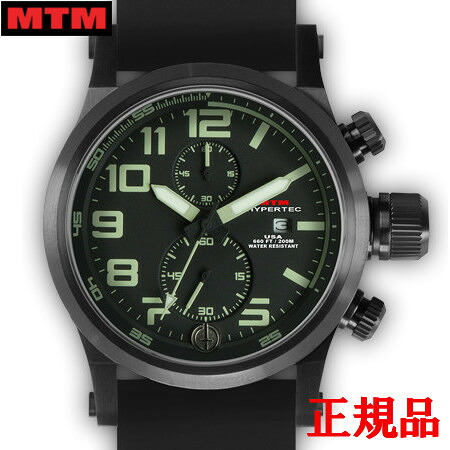 【5％OFF クーポン！4月18日 00:00 ～4月21日9:59】【最大24回払いまで無金利】MTM エムティーエム HYPERTEC CHRONO 2A Black Black-Lumi Dial - Black Rubber II メンズ腕時計 クォーツ 送料無料 HC2-SB4-BKLM-BR2B-A