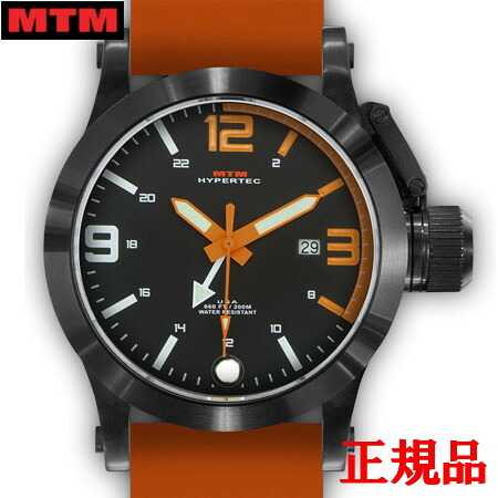 【最大24回払いまで無金利】MTM エムティーエム HYPERTEC 44 BLACK - ORANGE DIAL - ORANGE RUBBER II メンズ腕時計 クォーツ 送料無料 HYP-SB4-ORNG-OR2B-A 55,000円