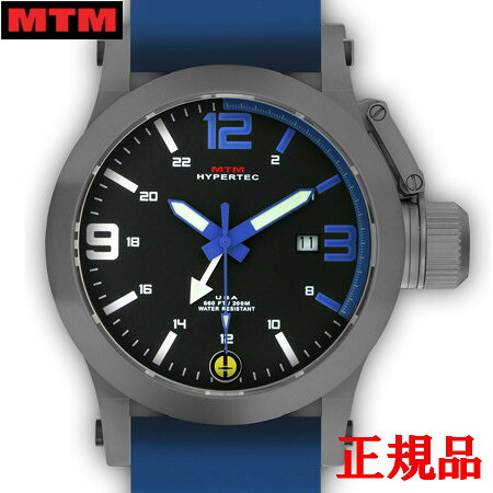 【5％OFF クーポン！4月18日 00:00 ～4月21日9:59】【最大24回払いまで無金利】MTM エムティーエム HYPERTEC 44 GREY - BLUE DIAL - BLUE RUBBER II メンズ腕時計 クォーツ 送料無料 HYP-SG4-BLUE-BL2S-A