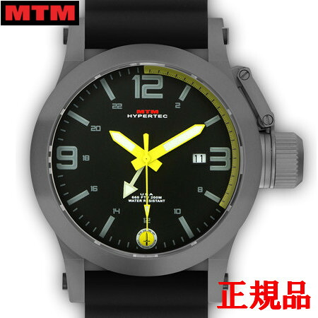 【5％OFF クーポン！4月18日 00:00 ～4月21日9:59】【最大24回払いまで無金利】MTM エムティーエム HYPERTEC 44 GREY - YELLOW DIAL - BLACK RUBBER I メンズ腕時計 クォーツ 送料無料 HYP-SG4-YLLW-BR1S-A